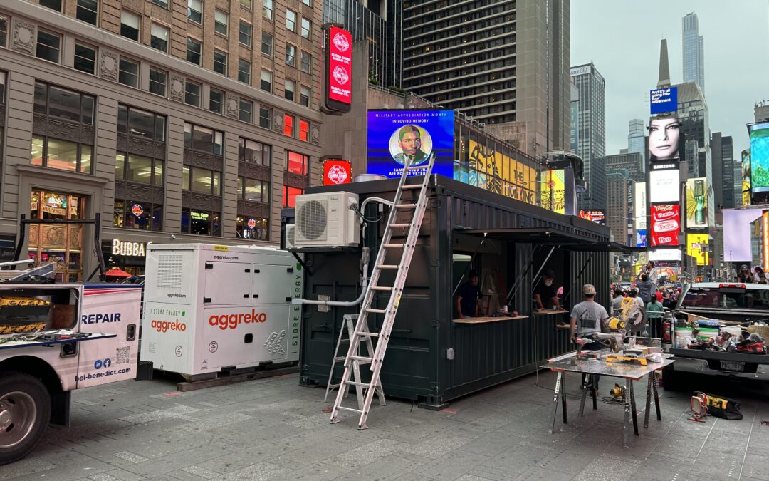 Custom Shipping Container in Time Square