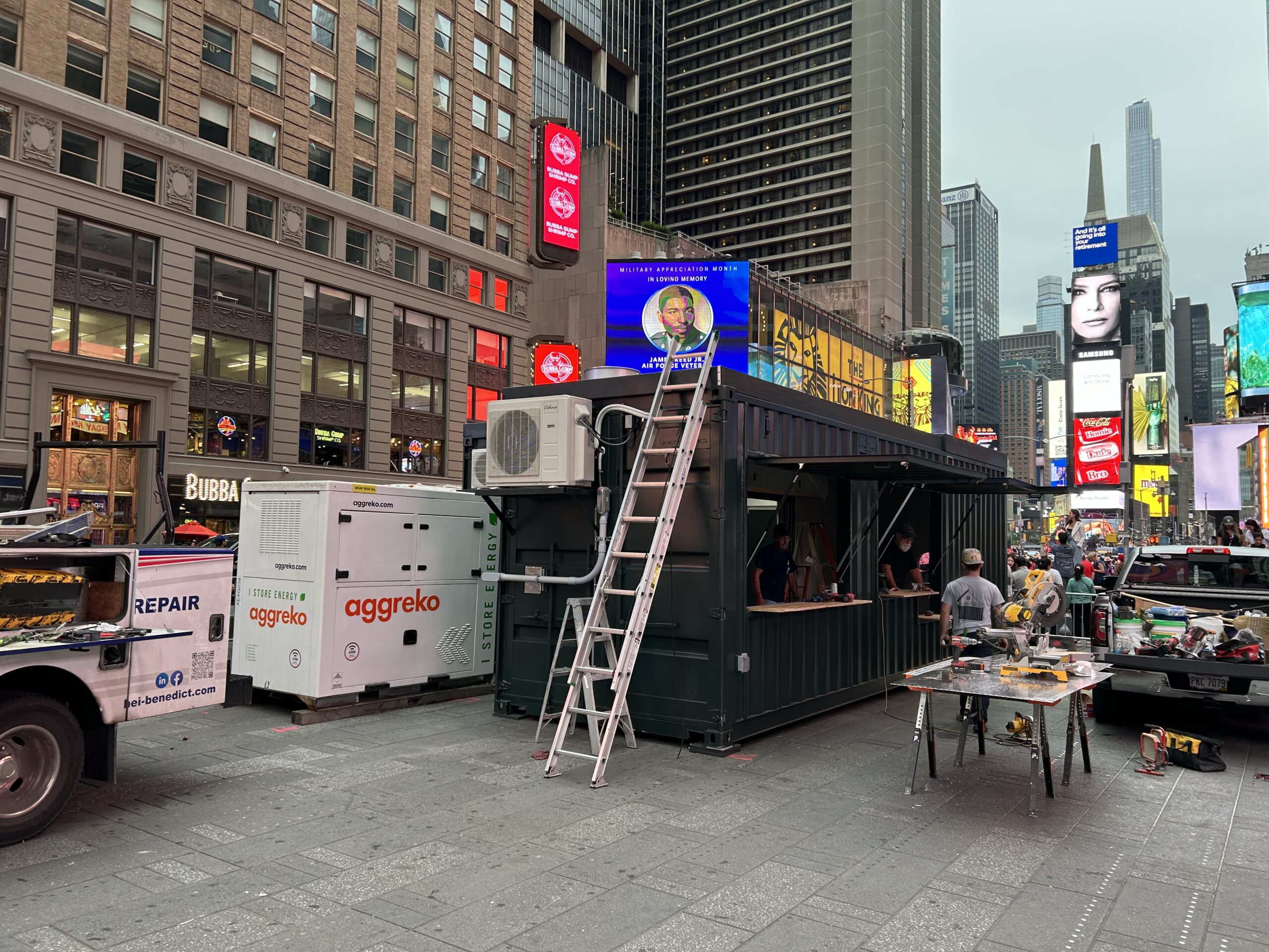 Custom Shipping Container in Time Square